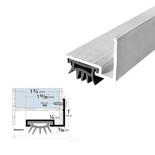 36" Door Sweep (1-13/32" by 1-3/16") White Powder Coat3