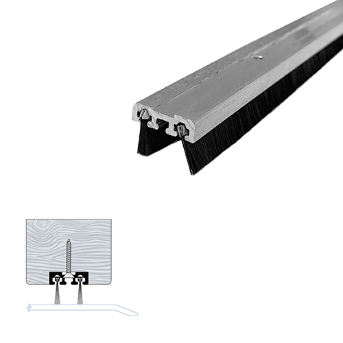 24" Mortised Door Sweep (25/32" by 5/8") Mill Aluminum2