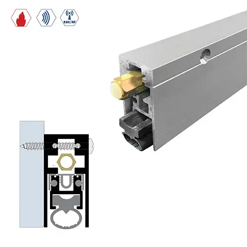 48" Surface Automatic Door Bottom (29/32" by 1-15/16") Clear Anodized