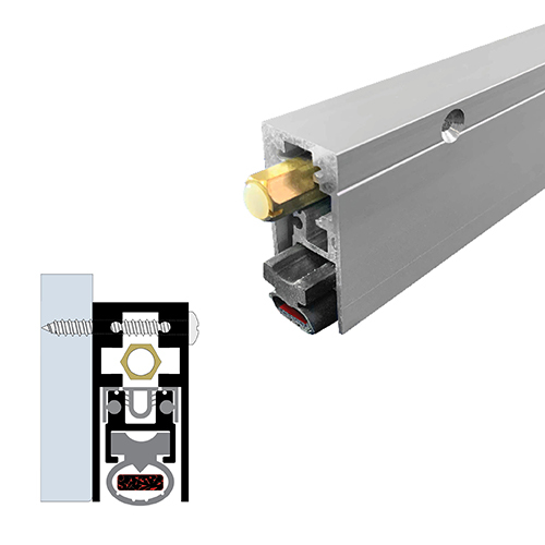 36" Surface Automatic Door Bottom (29/32" by 1-15/16") White Powder Coat