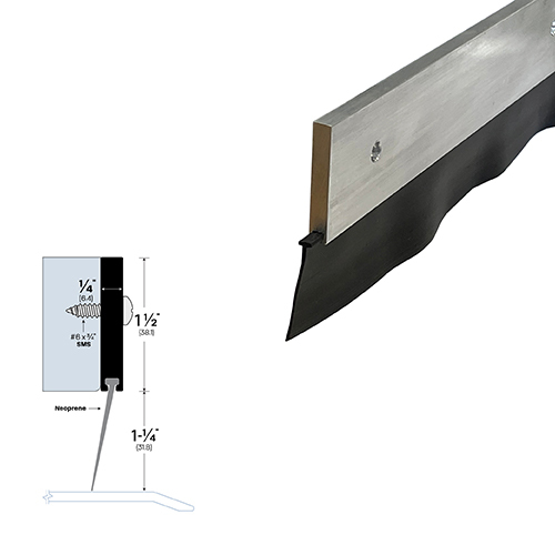 36" Door Sweep (1/4" by 2-3/4") Mill Aluminum3