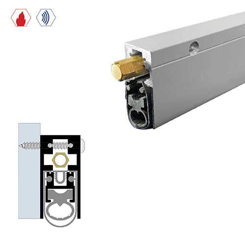 108" Surface Automatic Door Bottom (29/32" by 1-15/16") Gold Anodized Aluminum