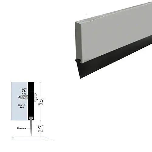 36" Door Sweep (1/4" by 2-1/8") Mill Aluminum3