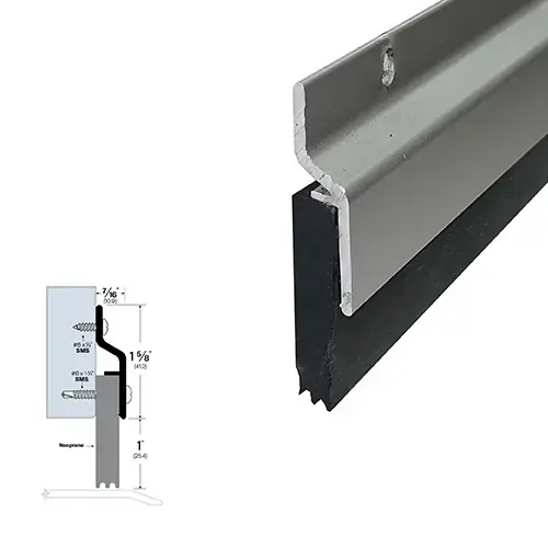 72" Door Sweep (7/16" by 2-5/8") Clear Anodized6