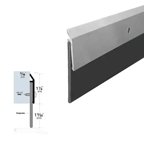 72" Door Sweep (3/16" by 1-11/32") Mill Aluminum6