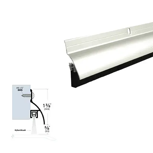 72" Door Sweep (9/16" by 1-3/4") Clear Anodized6