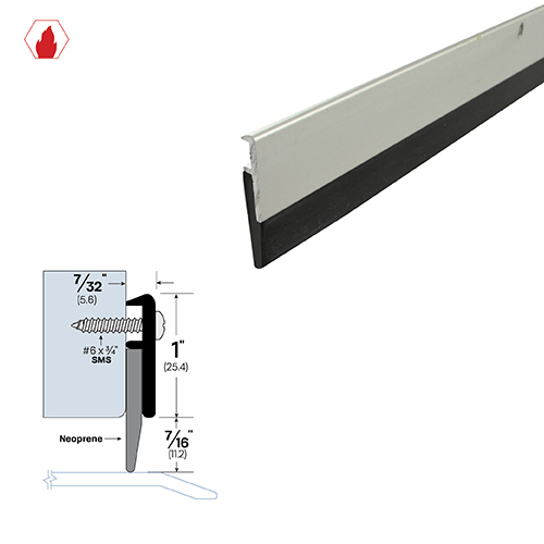 36" Door Sweep (7/32" by 1-7/16") Clear Anodized3