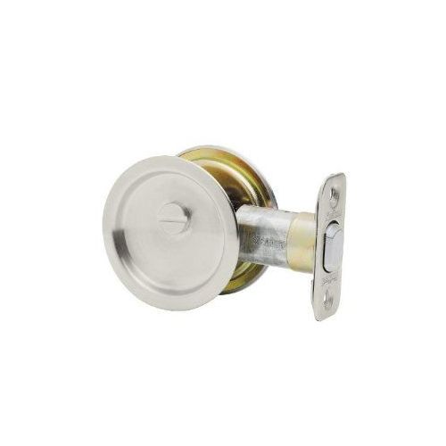 Round Passage Pocket Door Lock Satin Chrome Finish