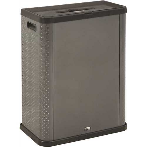 Elevate 23 Gal. Mixed Recycling Pearl Dark Gray Trash Can