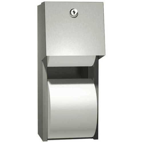 ASI American Specialties, Inc. 10-0030 Surface Mounted Twin Hide-A-Roll Toilet Paper Dispenser