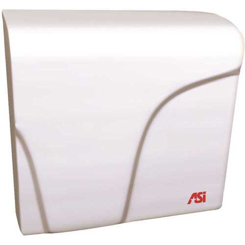 ASI American Specialties, Inc. 10-0165 Surface Mounted Profile Compact White Electric Hand Dryer