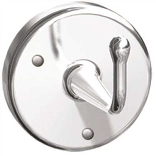 Heavy Duty Exposed Robe J-Hook in Satin Chrome Plated Brass