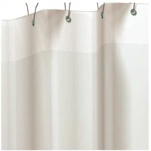 72 in. L x 60 in. W 8-Gauge White Vinyl Shower Curtain