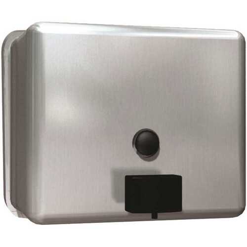 Surface Mounted Commercial Liquid Soap Dispenser in Stainless Steel Satin