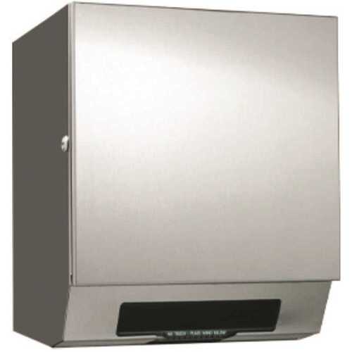 Simplicity Stainless Steel Surface Mounted Automatic (Battery) Roll Paper Towel Dispenser Satin