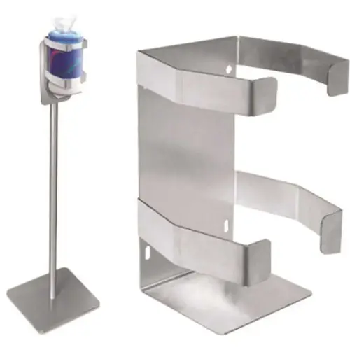 Wipes Dispenser Holder Attachment for Stands in Stainless Steel Satin