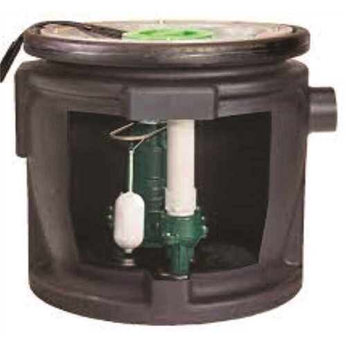 1/2 hp. Submersible Sewage/Effluent Pump Package System. Sewage Pump 2" Discharge. 24" X 24" Basin with Cover