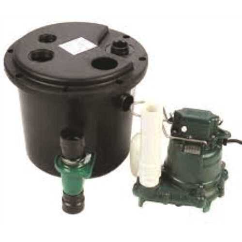 Zoeller Pump Co. 105-0001 1/3 HP Submersible Sump Pump System Drain Pump with Basin