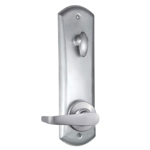 Kwikset 508KNL-26D Light Commercial Kingston Interconnected Passage Door Lock with 23/8 NFL Square Corner Latch and 85278 Square Corner Strike Satin Chrome Finish