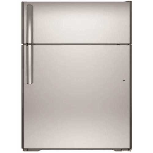 17.5 cu. ft. White Built in and Standard Refrigerator in Stainless Steel
