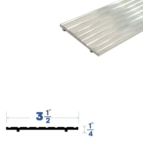 Stair Nosing - Epoxy (4" by 1-1/16") Mill Aluminum