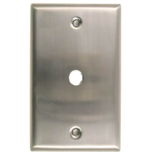 Single Cable Switch Plate Satin Nickel Finish