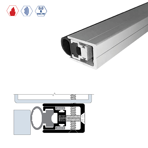 72" Intumescent Adjustable Sealing System (1-5/8" by 29/32") White Powder Coat6