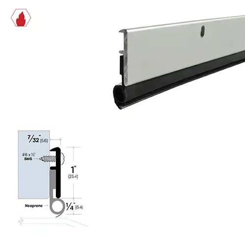 72" Door Sweep (7/32" by 1-1/4") Clear Anodized6