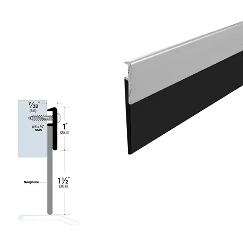 72" Door Sweep (7/32" by 2-1/2") Architectural Bronze6