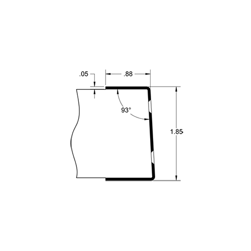 182P 40" US32D Satin Stainless Steel