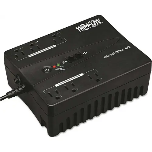 TRIPPLITE 10156407 INTERNET350U INTERNET OFFICE 350VA UPS 120V WITH USB, RJ11, 6 OUTLET Black