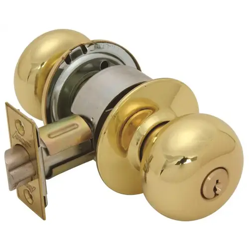 ENTRY LOCKSET US3 2 3/8" Bright Brass