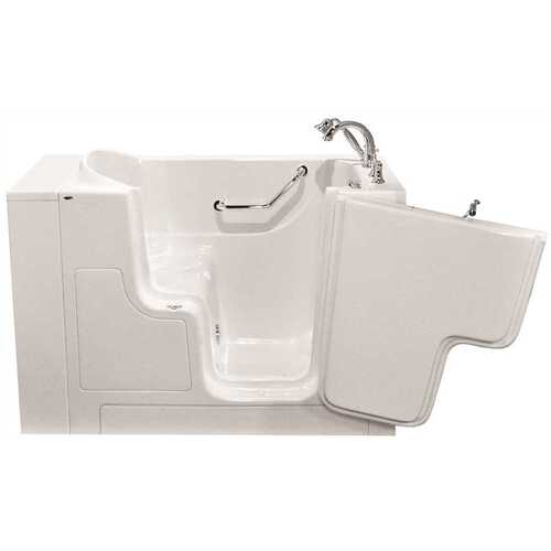 American Standard 3559094 GELCOAT WALK-IN BATH, SOAKER, RIGHT-HAND WITH QUICK DRAIN AND FAUCET, WHITE, 30 IN. X 52 IN