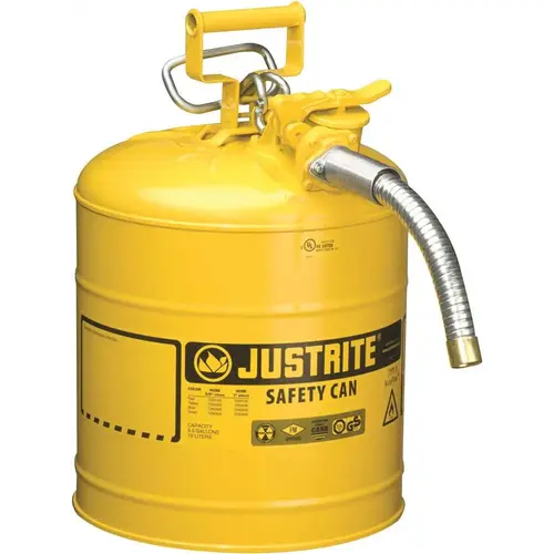 JUSTRITE MFG CO 3561271 SFTY CAN 5 GL YEL W/HOSE