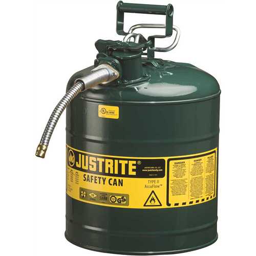 JUSTRITE MFG CO 3561253 SFTY CAN 5 GL GREEN W/HOSE