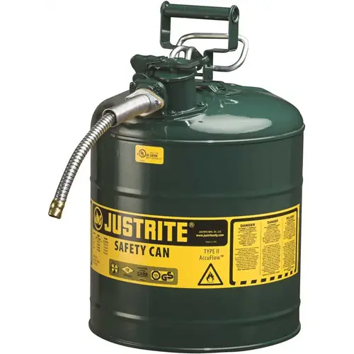 JUSTRITE MFG CO 3561253 SFTY CAN 5 GL GREEN W/HOSE