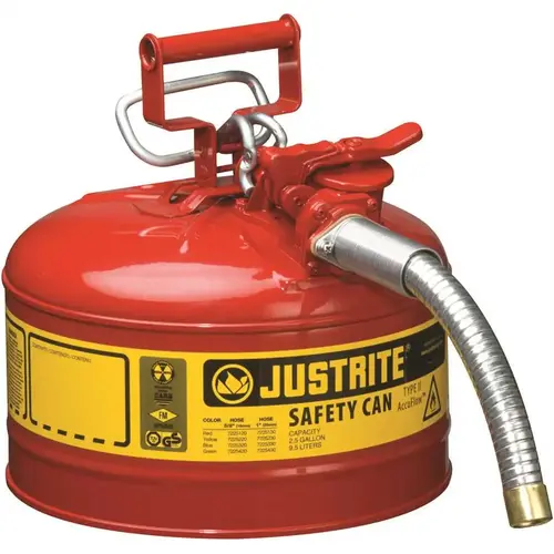 JUSTRITE MFG CO 3561286 SFTY CAN 2.5 GL RED W/HOSE