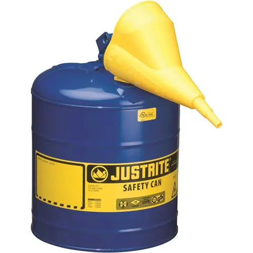 JUSTRITE MFG CO 3561235 SFTY CAN 5 GAL BLUE W/FUNL