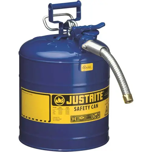 JUSTRITE MFG CO 3561249 SFTY CAN 5 GAL BLUE W/HOSE