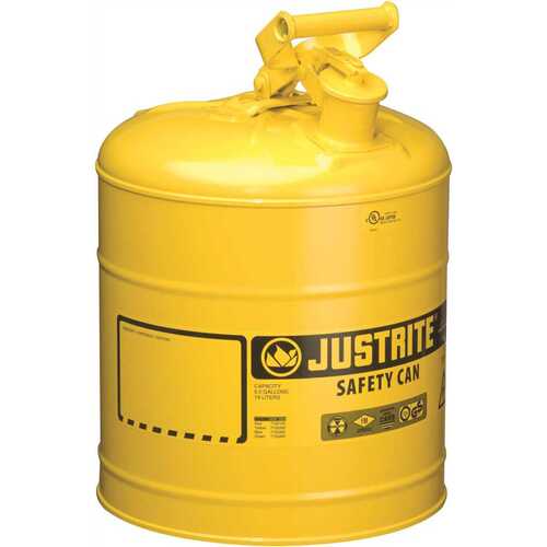 JUSTRITE MFG CO 3561261 SFTY CAN 5 GAL YEL
