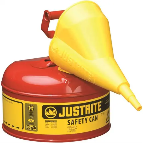 JUSTRITE MFG CO 3561278 SFTY CAN 1 GAL RED W/FUNL