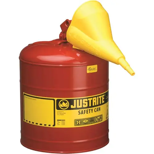 JUSTRITE MFG CO 3561281 SFTY CAN 5 GAL RED W/FUNL