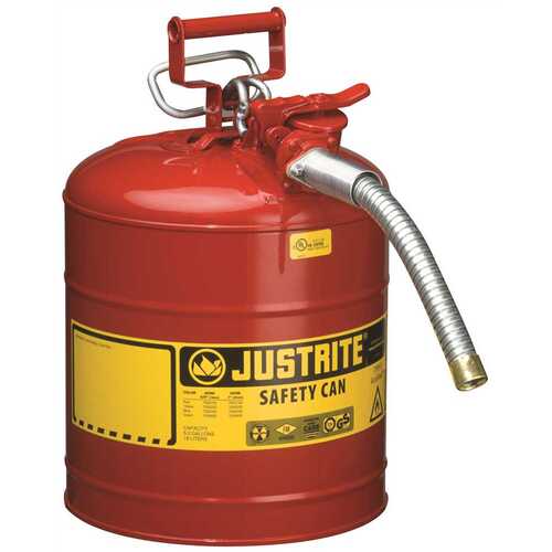 JUSTRITE MFG CO 3561287 SFTY CAN 5 GL RED W/HOSE