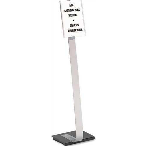 Durable Office Products Corp. 10148253 DURABLE INFO SIGN DUO FLOOR STAND, LETTER-SIZE INSERTS, 15 X 44-1/2, CLEAR