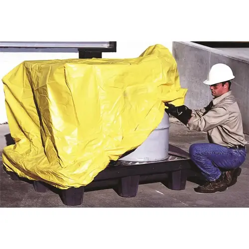 SPILL PALLET P4-3000 W/DRAIN Black