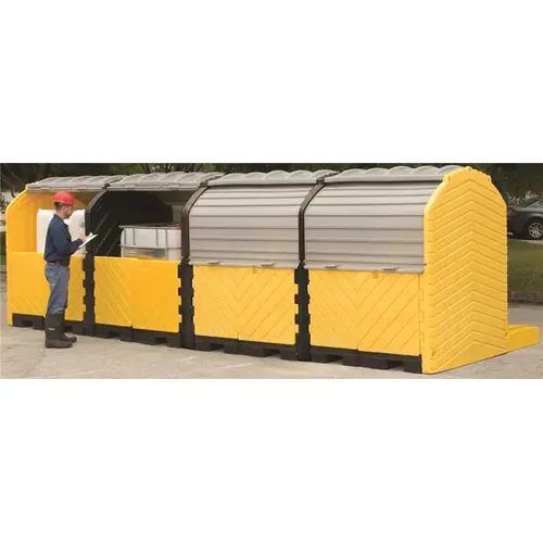 IBC SPILL PALLET 4TANK OUTDR Yellow