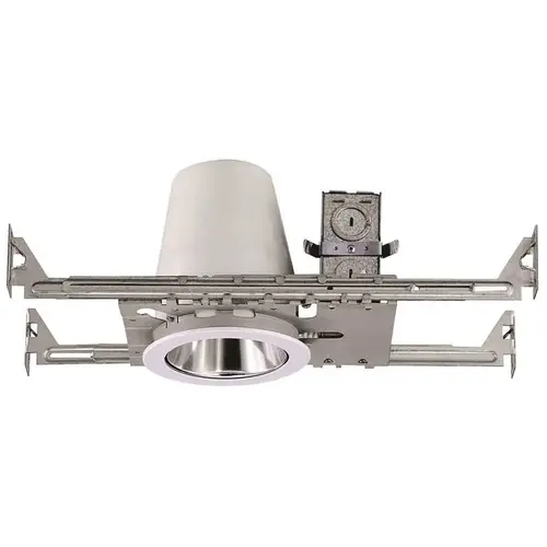 4-INCH RECESSED HOUSING WITH TRIM, BRUSHED ALUMINUM BAFFLE, USES INCANDESCENT LAMP*