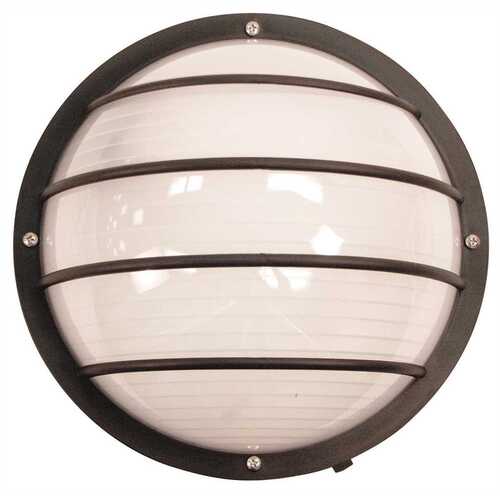 INCON LIGHTING 1616058 OUTDOOR WALL FIXTURE, BLACK PAN HOUSING, WHITE POLY LENS 2/13WPL