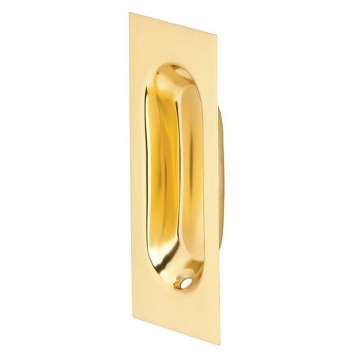 IVES 22B3 22 Flush Pull - Rectangle, Bright Polished Brass