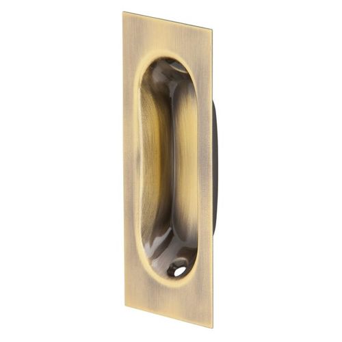 Ives Residential 22B5 Solid Brass Rectangular Flush Pull Antique Brass Finish